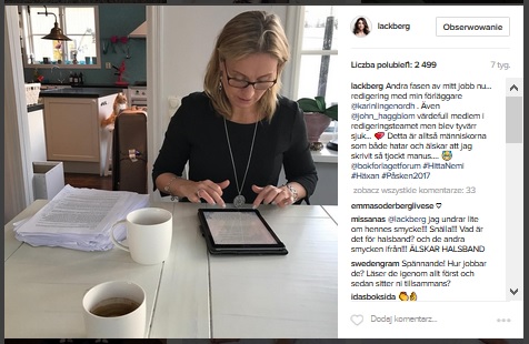 Camilla Lackberg Czarownica praca nad książką
